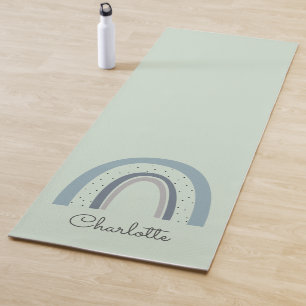 Personalisiert-grüner Regenbogen Yogamatte