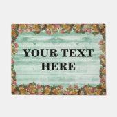 Personalisiert grünes Bamboo-Holz Fußmatte (Vorderseite)