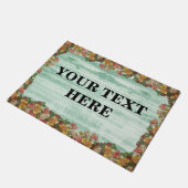 Personalisiert grünes Bamboo-Holz Fußmatte (Schrägansicht)