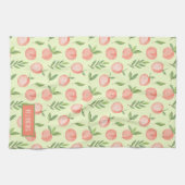 Personalisiert grünes Muster für Aquarellfarben Geschirrtuch (Horizontal)