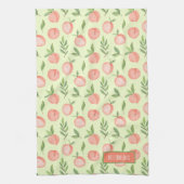 Personalisiert grünes Muster für Aquarellfarben Geschirrtuch (Vertikal)
