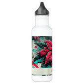 Personalisiert Grungy Poinsettia Floral Graffiti Edelstahlflasche (Links)