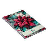 Personalisiert Grungy Poinsettia Floral Graffiti Notizblock (Rechte Seite)