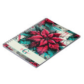 Personalisiert Grungy Poinsettia Floral Graffiti Notizblock (Linke Seite)