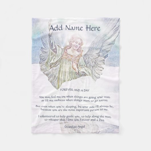 Personalisiert Guardian Angel Blanket Fleecedecke (Vorderseite)