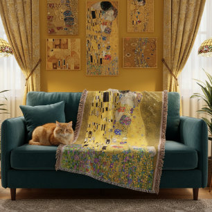 Personalisiert Gustav Klimt Die Botschaft der Kiss Decke