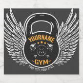 Personalisiert GYM Fitness Trainer Kettlebell Bierflaschenetikett (Einzelnes Label)