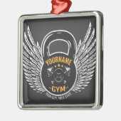 Personalisiert GYM Fitness Trainer Kettlebell Ornament Aus Metall (Links)