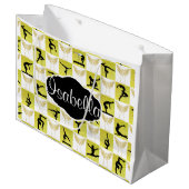 PERSONALISIERT GYMNAST CHRISTMAS ANGEL GIFT BAG GROßE GESCHENKTÜTE (Vorderseite Schrägansicht)