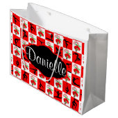 PERSONALISIERT GYMNAST CHRISTMAS CANDY CANE GIFT B GROßE GESCHENKTÜTE (Vorderseite Schrägansicht)