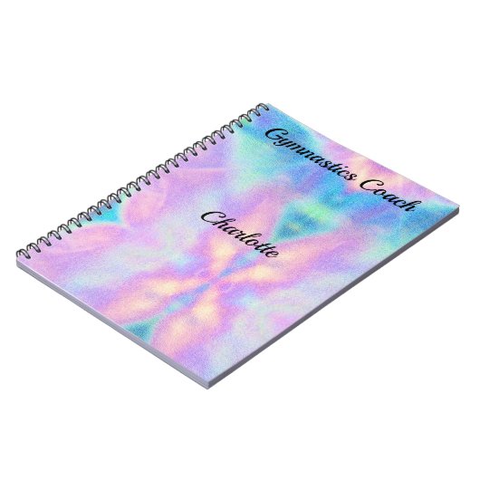 PERSONALISIERT - GYMNASTICS COACH SPIRAL NOTEBOOK NOTIZBLOCK (Linke Seite)