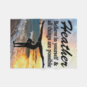 PERSONALISIERT GYMNASTICS CUSTOM FLEECKET FLEECEDECKE (Vorderseite (Horizontal))