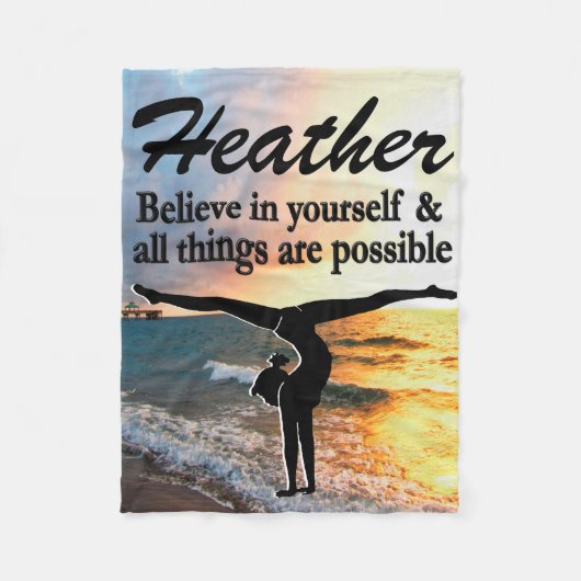 PERSONALISIERT GYMNASTICS CUSTOM FLEECKET FLEECEDECKE (Vorderseite)