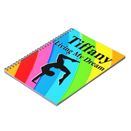 PERSONALISIERT GYMNASTICS DREAMS JOURNAL NOTIZBLOCK (Linke Seite)