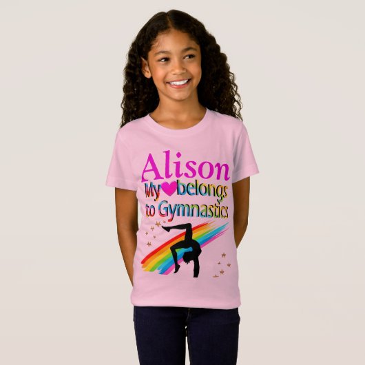 PERSONALISIERT GYMNASTICS GIRL T SHIRT (Vorne ganz)