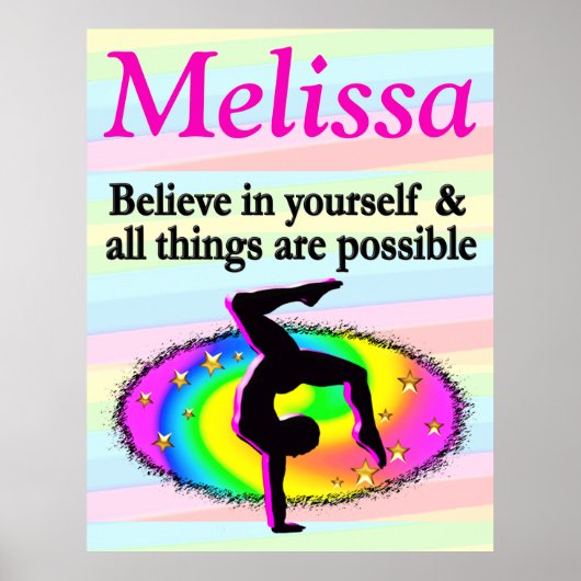 PERSONALISIERT GYMNASTICS GOAL AND DREAMS POSTER (Vorne)
