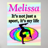PERSONALISIERT GYMNASTICS LIFE POSTER (Vorne)