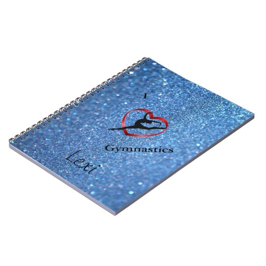 PERSONALISIERT GYMNASTICS NOTEBOOK NOTIZBLOCK (Linke Seite)
