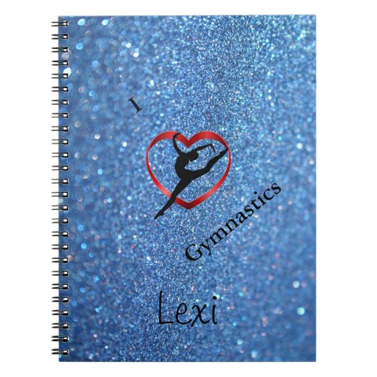 PERSONALISIERT GYMNASTICS NOTEBOOK NOTIZBLOCK (Vorderseite)
