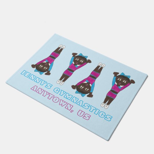 Personalisiert Gymnastik Academy Dance Studio Gym Fußmatte (Schrägansicht)