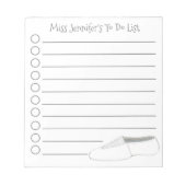 Personalisiert Gymnastik Akro Tanzlehrer Geschenk Notizblock (Vorderseite)