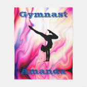 Personalisiert Gymnastik Fleece Blanket für Mädche (Vorderseite)
