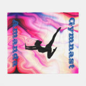 Personalisiert Gymnastik Fleece Blanket für Mädche (Vorderseite (Horizontal))