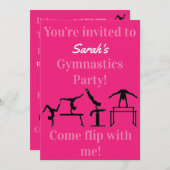 Personalisiert Gymnastik Geburtstagsparty Einladun (Vorne/Hinten)