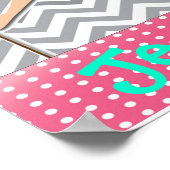 Personalisiert Gymnastik Girl Bar Poster (Ecke)