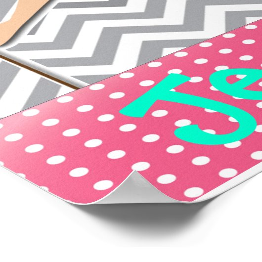 Personalisiert Gymnastik Girl Bar Poster (Ecke)