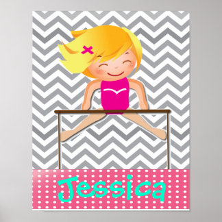 Personalisiert Gymnastik Girl Bar Poster