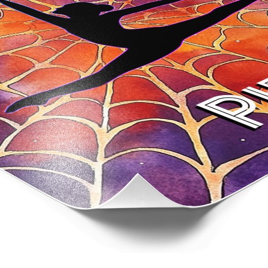 Personalisiert Gymnastik Halloween Spiderweb Fotodruck (Ecke)