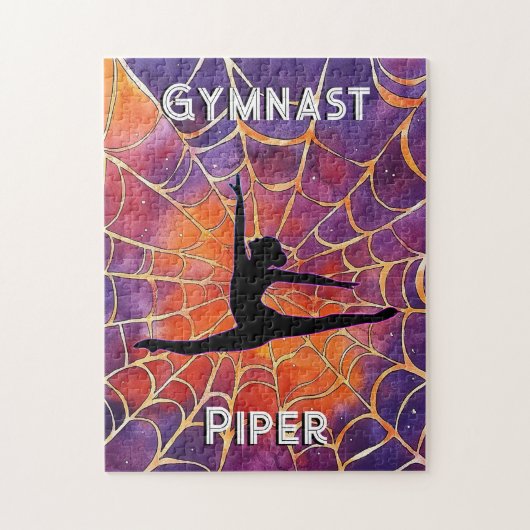Personalisiert Gymnastik Halloween Spiderweb Puzzle (Vertikal)