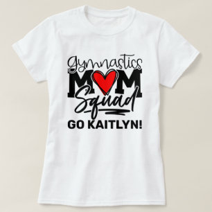 Personalisiert Gymnastik Mama Squad T - Shirt