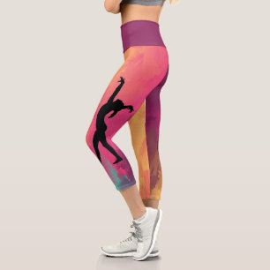 Personalisiert Gymnastik Name hinzufügen Capri Leggings