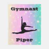 Personalisiert Gymnastik Rainbow Swirl Fleecedecke (Vorderseite)