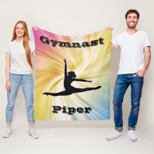 Personalisiert Gymnastik Rainbow Swirl Fleecedecke