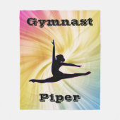 Personalisiert Gymnastik Rainbow Swirl Fleecedecke (Vorderseite)