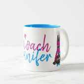 Personalisiert Gymnastik Trainer Tanzlehrer Acro Zweifarbige Tasse (VorderseiteRechts)