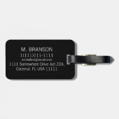 Personalisiert H Bar Gelb Gepäckanhänger (Rückseite horizontal)