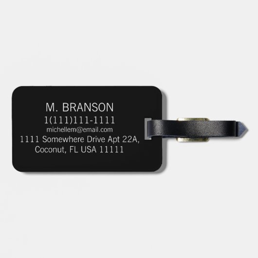 Personalisiert H Bar Red ED Gepäckanhänger (Rückseite horizontal)