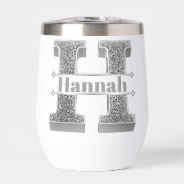 Personalisiert H Initial Silver Monogram Ihr Name