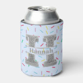 Personalisiert H Initial Silver Monogram Ihr Name Dosenkühler (Kanne Vorderseite)