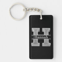 Personalisiert H Initial Silver Monogram Ihr Name