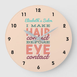 Personalisiert Haar Stylist RETRO Salon Cool Große Wanduhr