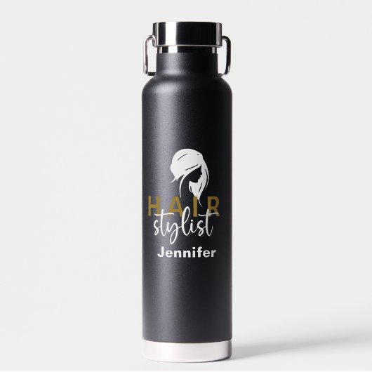 Personalisiert-Haarstylist-Typografie Trinkflasche (Vorne)
