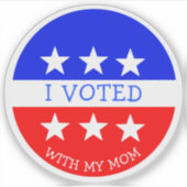 Personalisiert habe ich abgestimmt aufkleber (Vorderseite)