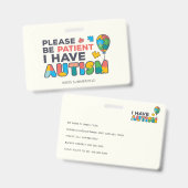 Personalisiert habe ich Autismus Ausweis (Vorder- & Rückseite)