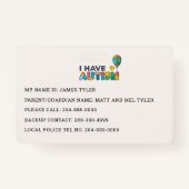 Personalisiert habe ich Autismus-ID Ausweis (Rückseite)