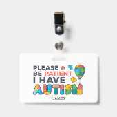 Personalisiert habe ich Autismus-ID Ausweis (Vorderseite mit Clip)